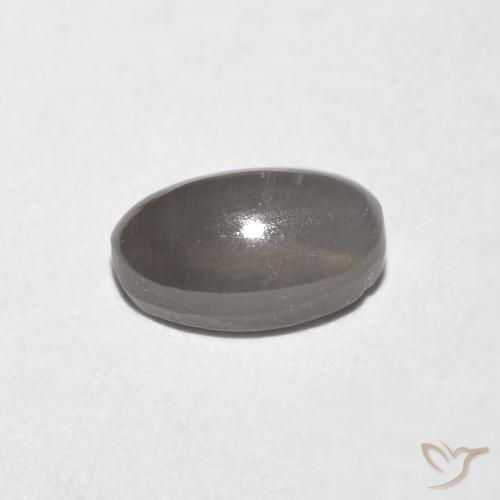 Sillimanite Occhio di Gatto Grigio molto chiaro naturale da 0.99 ct, Ovale, Trasparente