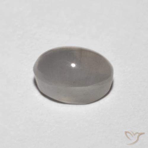 Sillimanite Occhio di Gatto Grigio molto chiaro naturale da 1.18 ct, Ovale, Trasparente