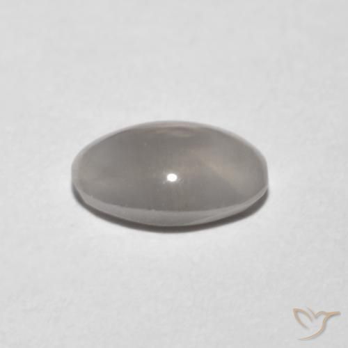 Sillimanite Occhio di Gatto Grigio molto chiaro naturale da 1.02 ct, Ovale, Trasparente