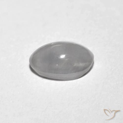 Sillimanite Occhio di Gatto Grigio molto chiaro naturale da 0.82 ct, Ovale, Trasparente