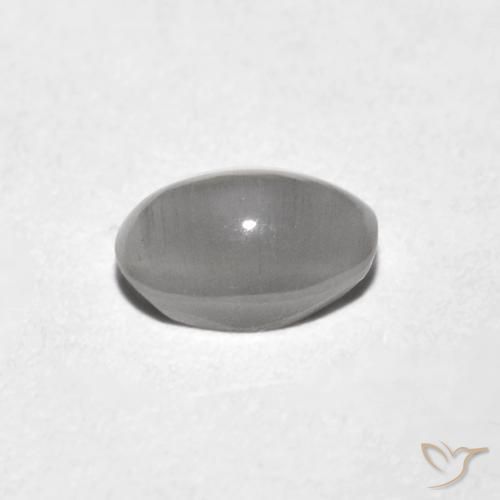 Sillimanite Occhio di Gatto Grigio molto chiaro naturale da 0.85 ct, Ovale, Trasparente