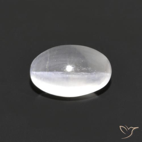 Sillimanite Occhio di Gatto Grigio molto chiaro naturale da 1.18 ct, Ovale, Trasparente