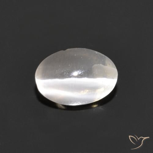 Sillimanite Occhio di Gatto Grigio molto chiaro naturale da 0.98 ct, Ovale, Trasparente