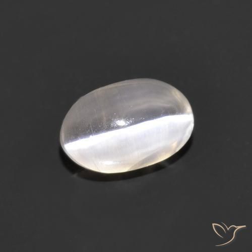 Sillimanite Occhio di Gatto Grigio molto chiaro naturale da 1.00 ct, Ovale, Trasparente