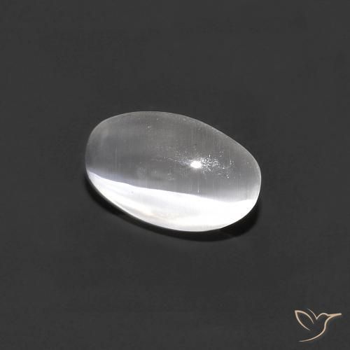 Sillimanite Occhio di Gatto Grigio molto chiaro naturale da 0.81 ct, Ovale, Trasparente