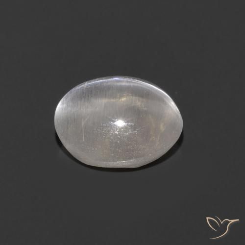 Sillimanite Occhio di Gatto Grigio molto chiaro naturale da 0.98 ct, Ovale, Trasparente