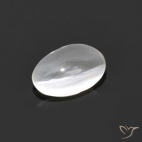 Sillimanite Occhio di Gatto Grigio molto chiaro naturale da 0.90 ct, Ovale, Trasparente
