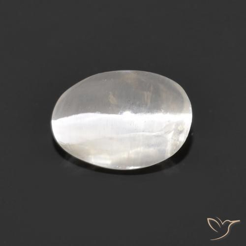 Sillimanite Occhio di Gatto Grigio molto chiaro naturale da 1.34 ct, Ovale, Trasparente
