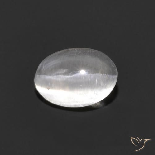 Sillimanite Occhio di Gatto Grigio molto chiaro naturale da 0.84 ct, Ovale, Trasparente