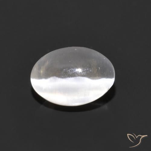 Sillimanite Occhio di Gatto Grigio molto chiaro naturale da 1.05 ct, Ovale, Trasparente
