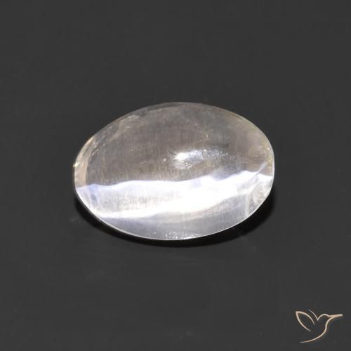 1.29ct Naturale Grigio molto chiaro Sillimanite effetto occhio di gatto, Ovale, Trasparente