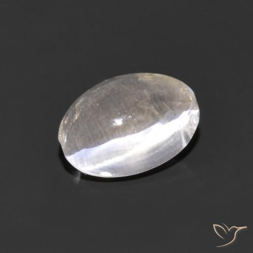 Sillimanite Occhio di Gatto Grigio molto chiaro naturale da 1.29 ct, Ovale, Trasparente