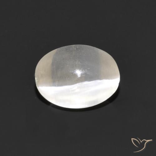 1.41ct Naturale Grigio molto chiaro Sillimanite effetto occhio di gatto, Ovale, Trasparente