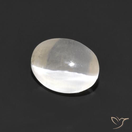 Sillimanite Occhio di Gatto Grigio molto chiaro naturale da 1.41 ct, Ovale, Trasparente