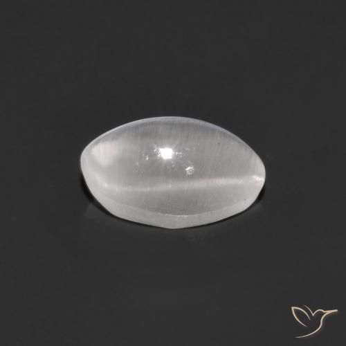 Sillimanite Occhio di Gatto Grigio molto chiaro naturale da 0.95 ct, Ovale, Trasparente