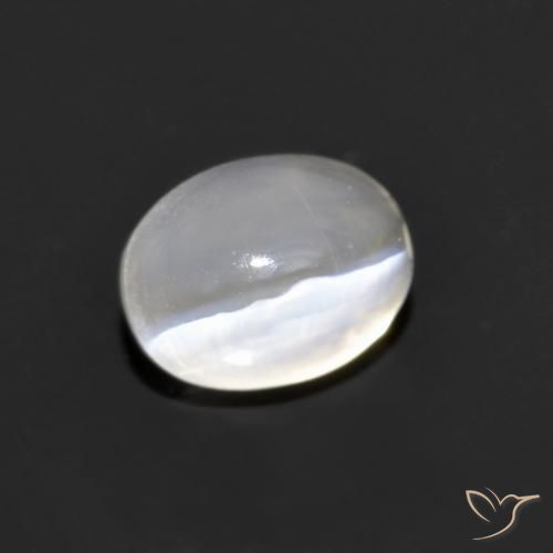 Sillimanite Occhio di Gatto Grigio molto chiaro naturale da 1.30 ct, Ovale, Trasparente