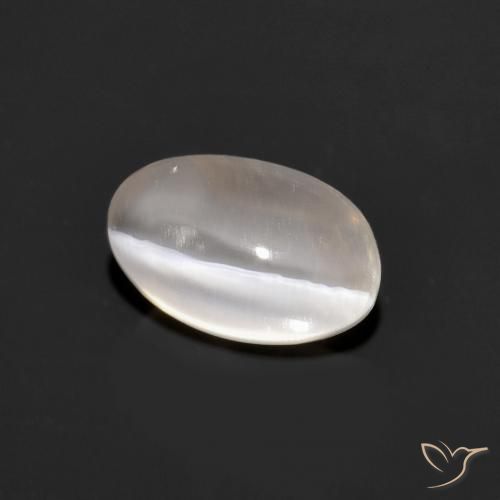 Sillimanite Occhio di Gatto Grigio molto chiaro naturale da 1.33 ct, Ovale, Trasparente