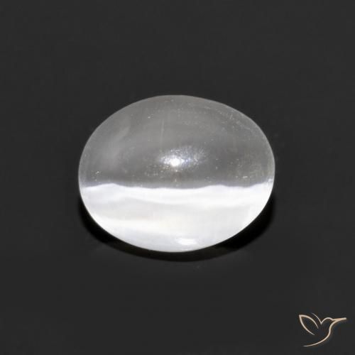 1.07ct Naturale Grigio molto chiaro Sillimanite effetto occhio di gatto, Ovale, Trasparente