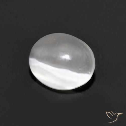 Sillimanite Occhio di Gatto Grigio molto chiaro naturale da 1.07 ct, Ovale, Trasparente