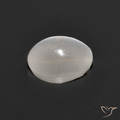 Sillimanite Occhio di Gatto Grigio molto chiaro naturale da 1.07 ct, Ovale, Trasparente