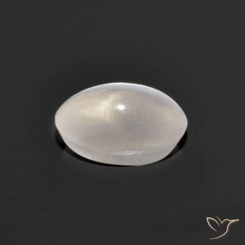 Sillimanite Occhio di Gatto Grigio molto chiaro naturale da 1.14 ct, Ovale, Trasparente