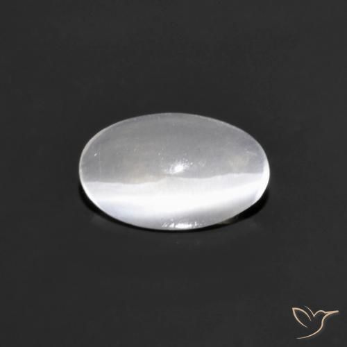 Sillimanite Occhio di Gatto Grigio molto chiaro naturale da 0.77 ct, Ovale, Trasparente