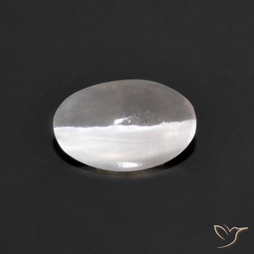 Sillimanite Occhio di Gatto Grigio molto chiaro naturale da 0.99 ct, Ovale, Trasparente