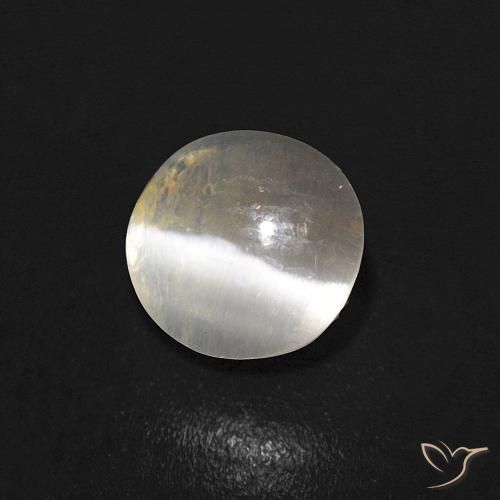 Sillimanite Occhio di Gatto Bianco caldo naturale da 0.99 ct, Ovale, Trasparente