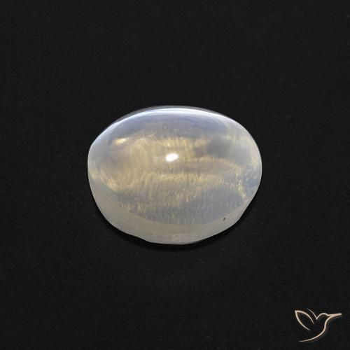 Sillimanite Occhio di Gatto Bianco caldo naturale da 1.08 ct, Ovale, Trasparente