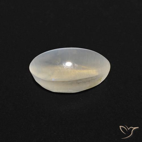 Sillimanite Occhio di Gatto Bianco caldo naturale da 0.84 ct, Ovale, Trasparente