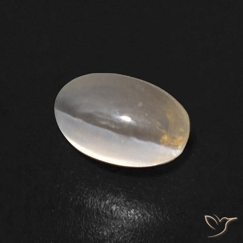 Sillimanite Occhio di Gatto Bianco caldo naturale da 1.10 ct, Ovale, Trasparente