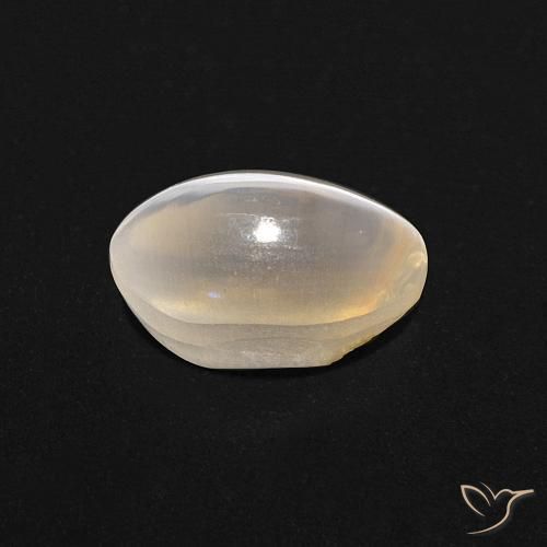 Sillimanite Occhio di Gatto Bianco caldo naturale da 1.10 ct, Ovale, Trasparente