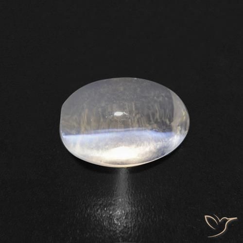 0.85ct Naturale Bianco caldo Sillimanite Occhio di Gatto, Ovale, Trasparente