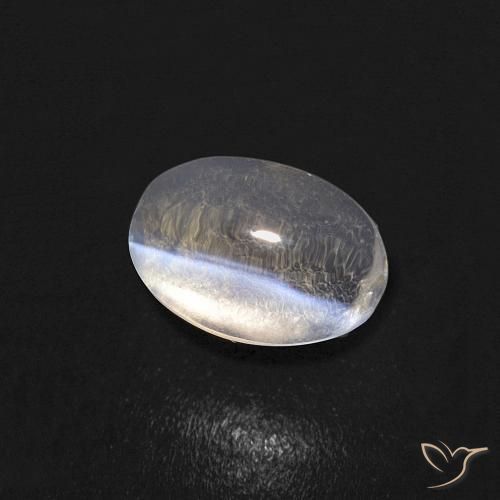 Sillimanite Occhio di Gatto Bianco caldo naturale da 0.85 ct, Ovale, Trasparente