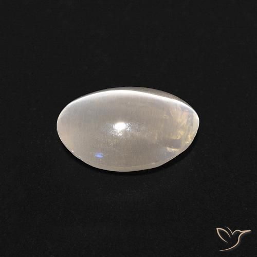 Sillimanite Occhio di Gatto Bianco caldo naturale da 0.68 ct, Ovale, Trasparente