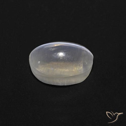 Sillimanite Occhio di Gatto Bianco caldo naturale da 0.86 ct, Ovale, Trasparente