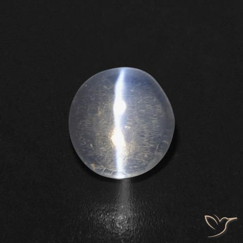 0.85ct Naturale Chiaro Sillimanite effetto occhio di gatto, Ovale, Trasparente