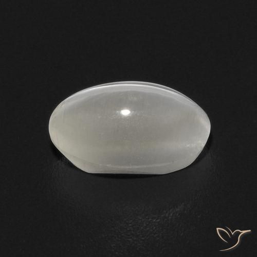 Sillimanite Occhio di Gatto Bianco caldo naturale da 1.12 ct, Ovale, Trasparente