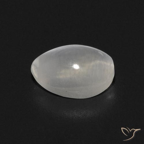Sillimanite Occhio di Gatto Bianco caldo naturale da 0.87 ct, Ovale, Trasparente