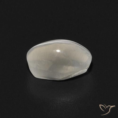 Sillimanite Occhio di Gatto Bianco caldo naturale da 0.89 ct, Ovale, Trasparente