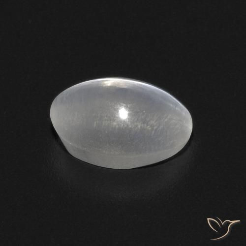 Sillimanite Occhio di Gatto Bianco naturale da 0.91 ct, Ovale, Trasparente