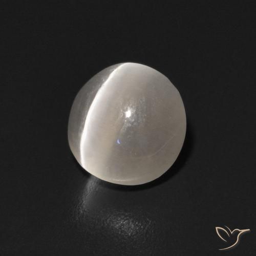 Sillimanite Occhio di Gatto Bianco caldo naturale da 0.90 ct, Ovale, Trasparente