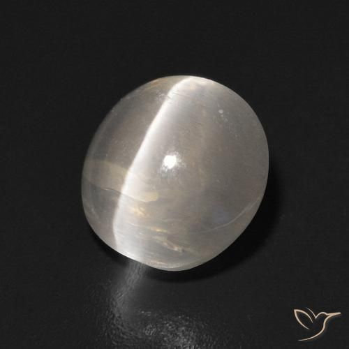 Sillimanite Occhio di Gatto Bianco caldo naturale da 1.42 ct, Ovale, Trasparente