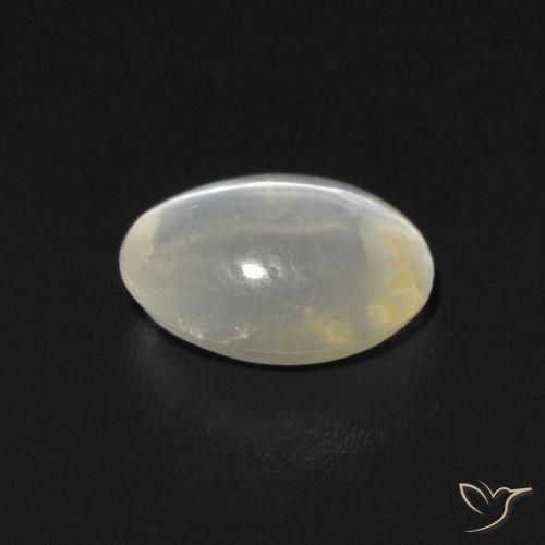 Sillimanite effetto occhio di gatto Bianco caldo naturale da 0.76 ct, Ovale, Trasparente