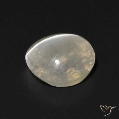 Sillimanite Occhio di Gatto Bianco caldo naturale da 1.17 ct, Ovale, Trasparente