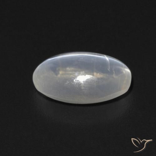 Sillimanite Occhio di Gatto Bianco caldo naturale da 0.83 ct, Ovale, Trasparente