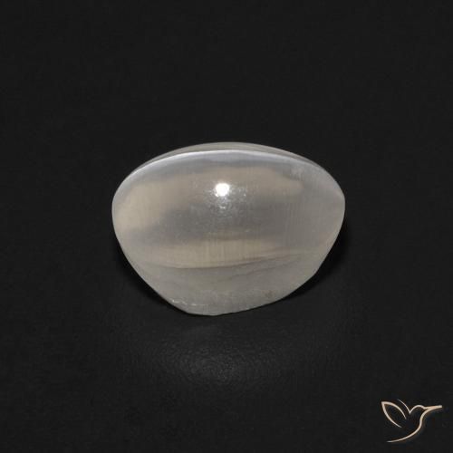 Sillimanite Occhio di Gatto Grigio molto chiaro naturale da 1.27 ct, Ovale, Trasparente