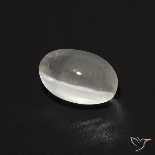Sillimanite Occhio di Gatto Grigio molto chiaro naturale da 0.74 ct, Ovale, Trasparente