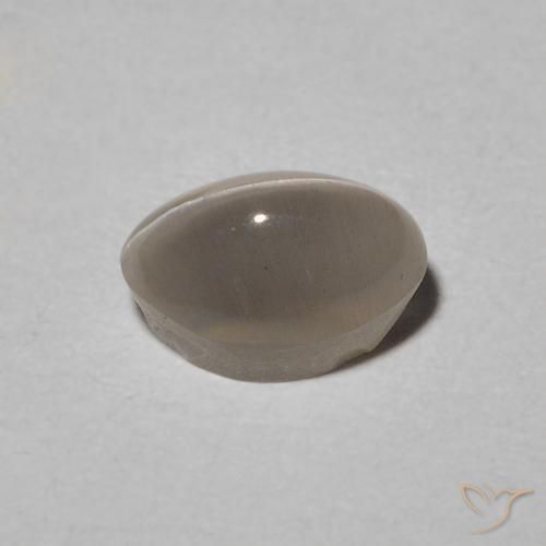 Sillimanite Occhio di Gatto Warm Grey naturale da 0.97 ct, Ovale, Traslucido