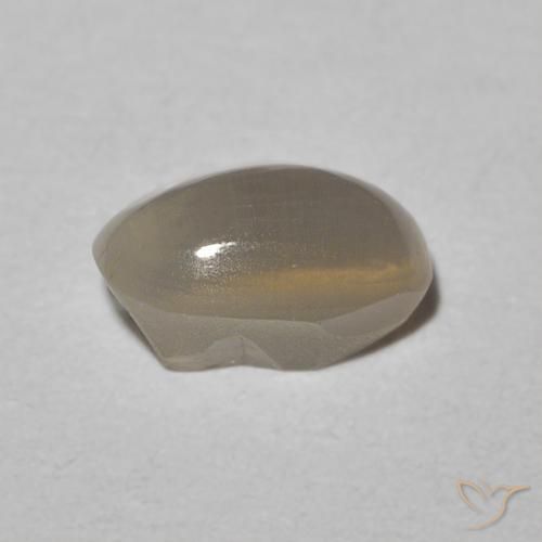 Sillimanite Occhio di Gatto Warm Grey naturale da 0.93 ct, Taglio ovale, Traslucido